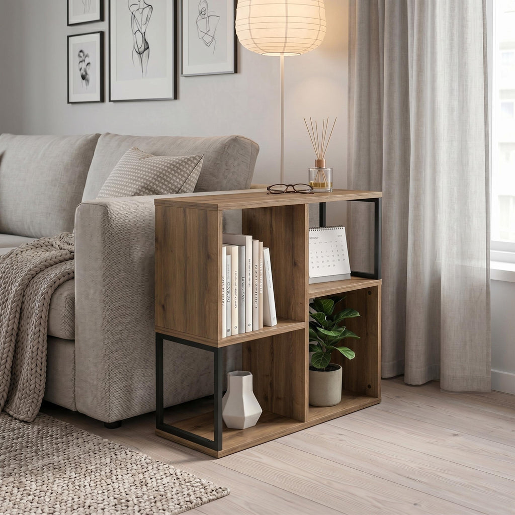 Decortieliving - Bolton Mini Bookcase with Open Shelves