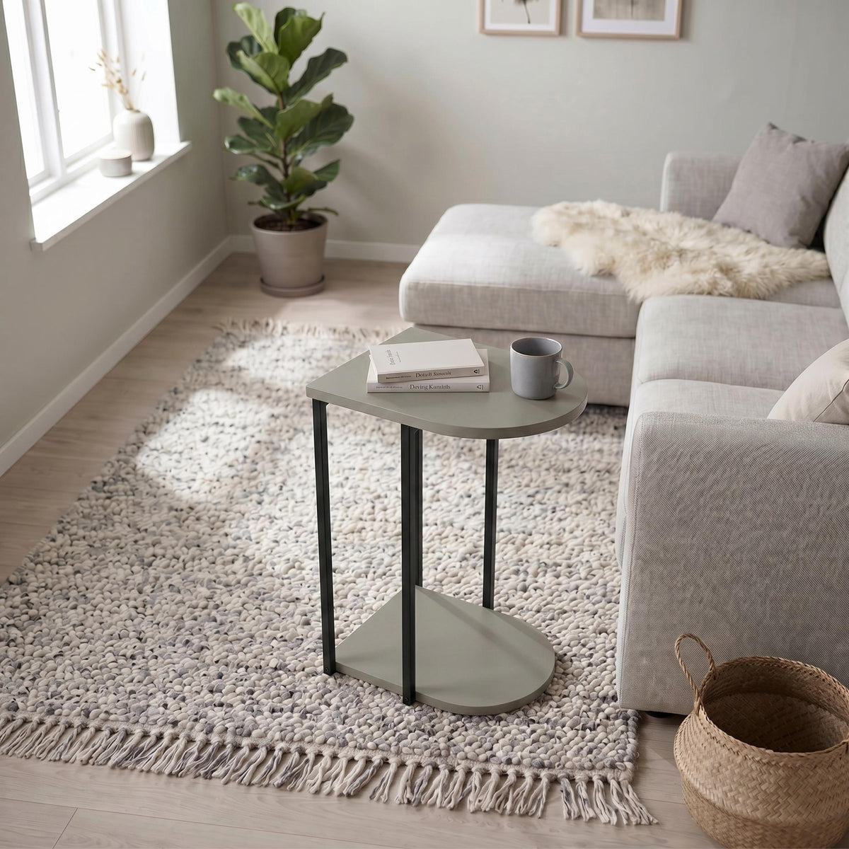 Decortieliving - Roya C-Shaped Side Table