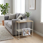 Decortieliving - Teno Side Table with Storage Shelf