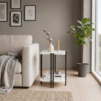 Decortieliving - Notus 2-Tier Side Table with Shelf