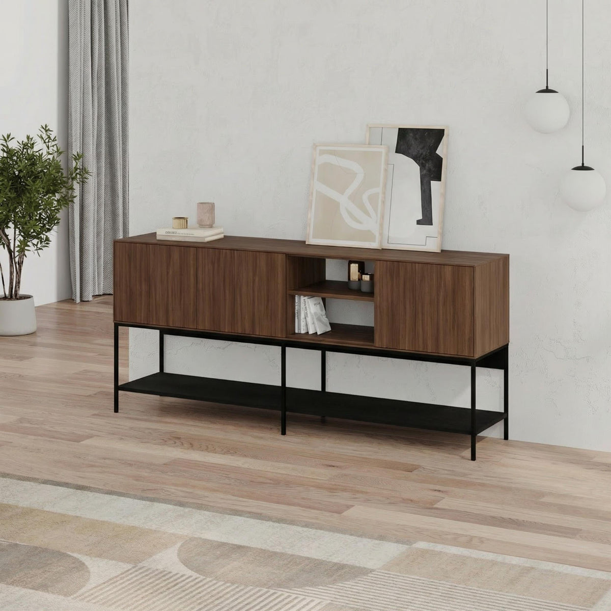 Decortieliving - Amira Console Table – 180cm – Modern Sideboard & Storage Unit
