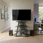 Decortieliving - Lyno Angled Mini TV Entertainment Unit with Open Shelves