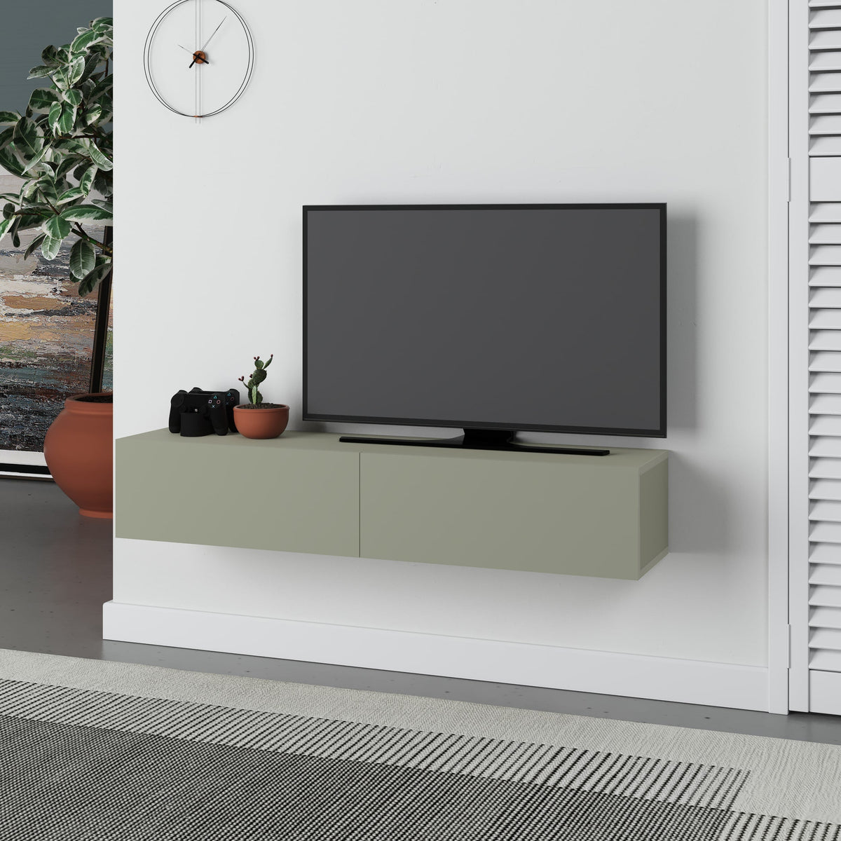 Decortieliving - Francy Modern Wall-Mounted TV Unit 135cm