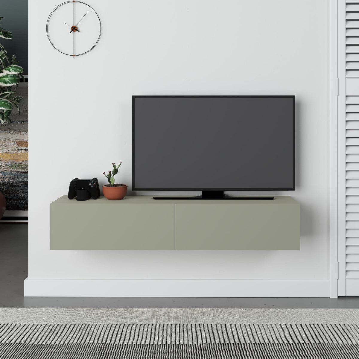 Decortieliving - Francy Modern Wall-Mounted TV Unit 135cm