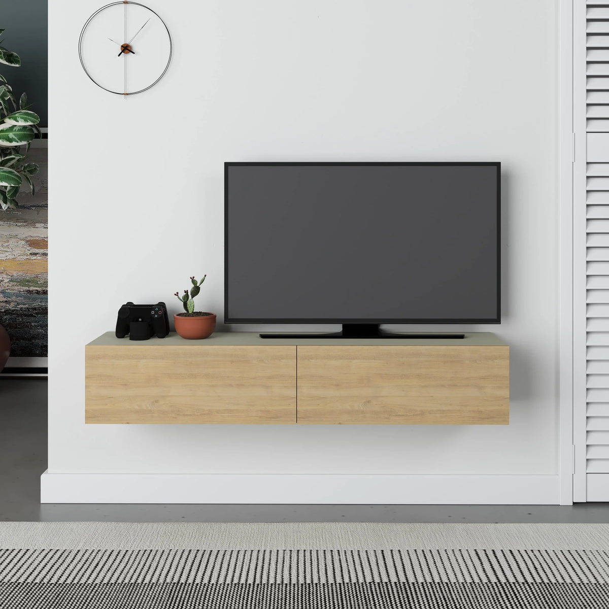 Decortieliving - Francy Modern Wall-Mounted TV Unit 135cm
