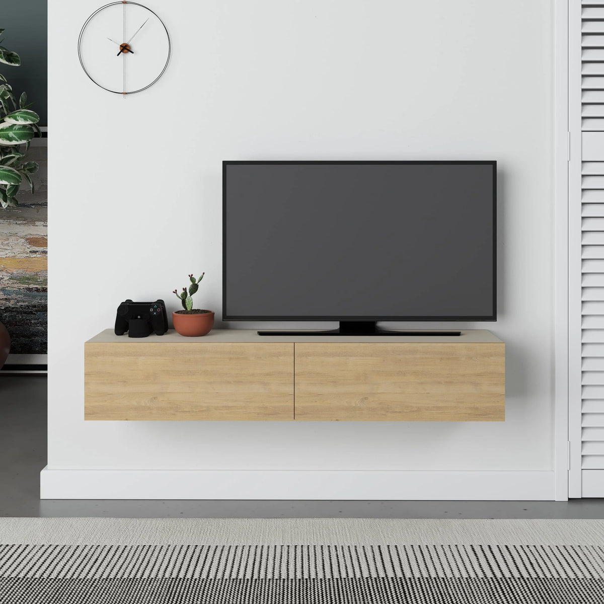 Decortieliving - Francy Modern Wall-Mounted TV Unit 135cm