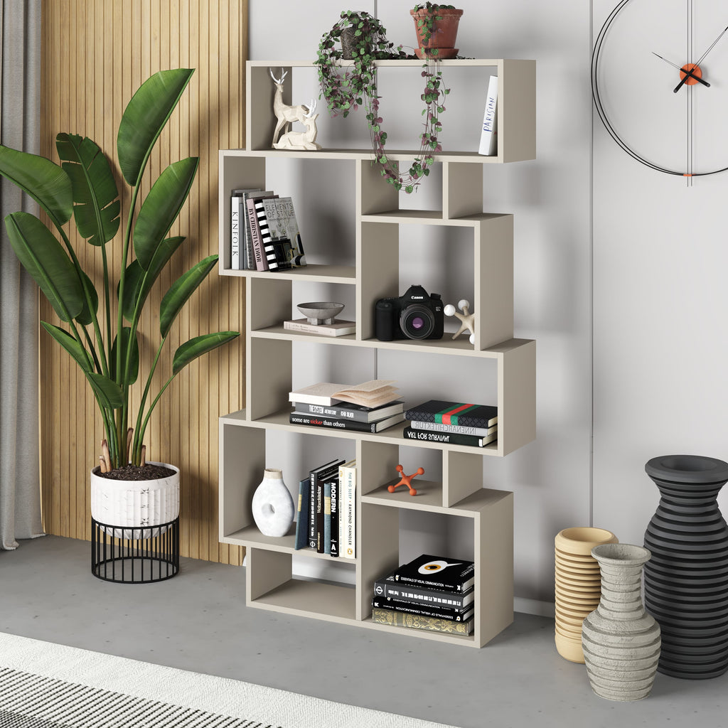 Decortieliving - Karmato Modern Bookcase Display Unit Tall 168.5cm