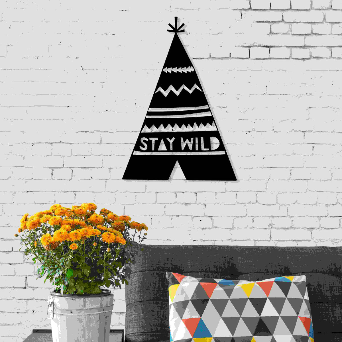 Decortieliving - Metal Wall Art No.19 Stay Wild