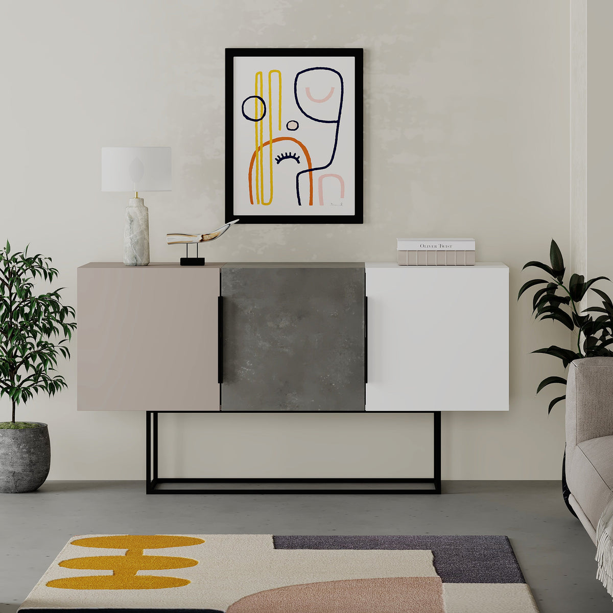 Decortieliving - Tontini Console Sideboard Display Unit
