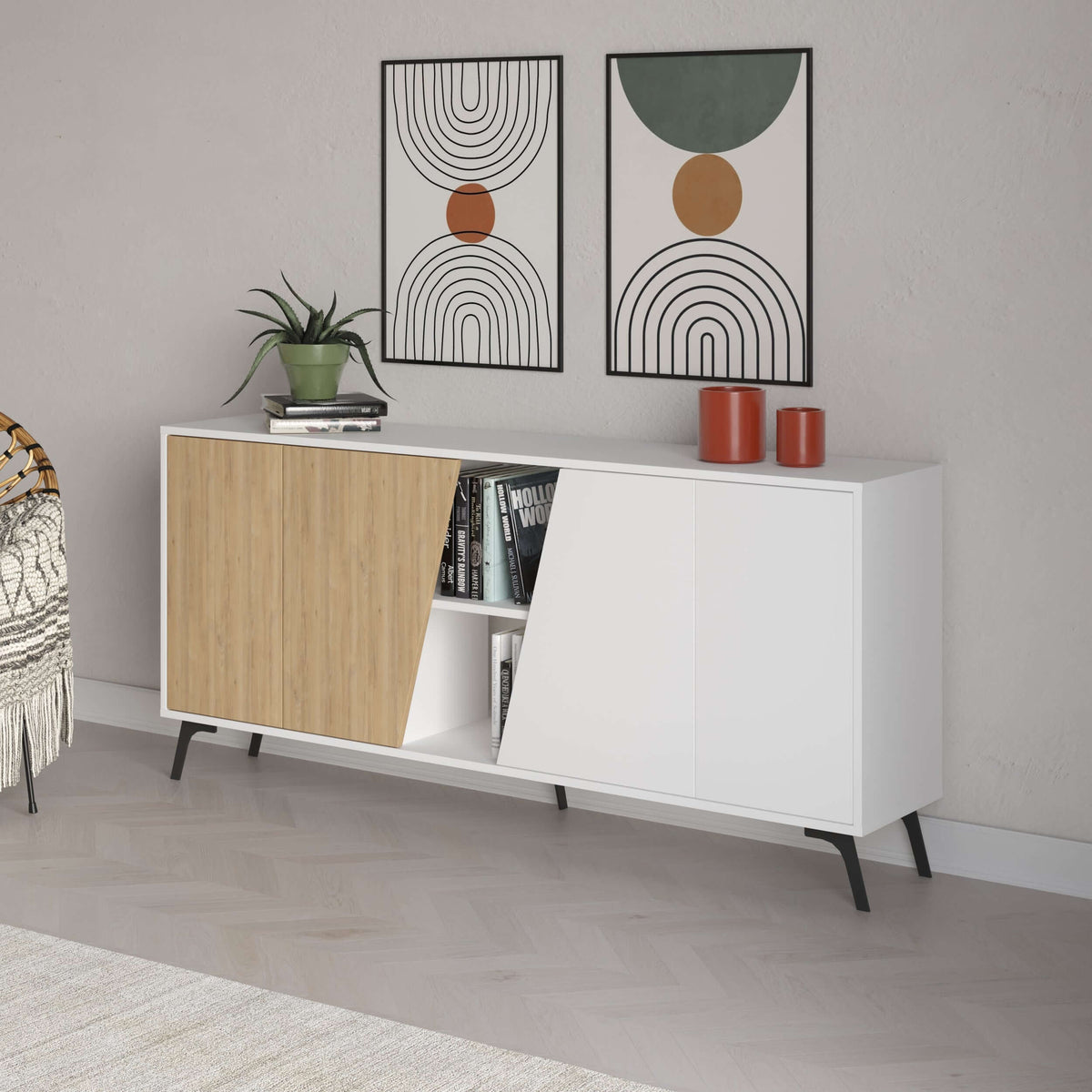 Decortieliving - Fiona Console Sideboard Display Unit 180