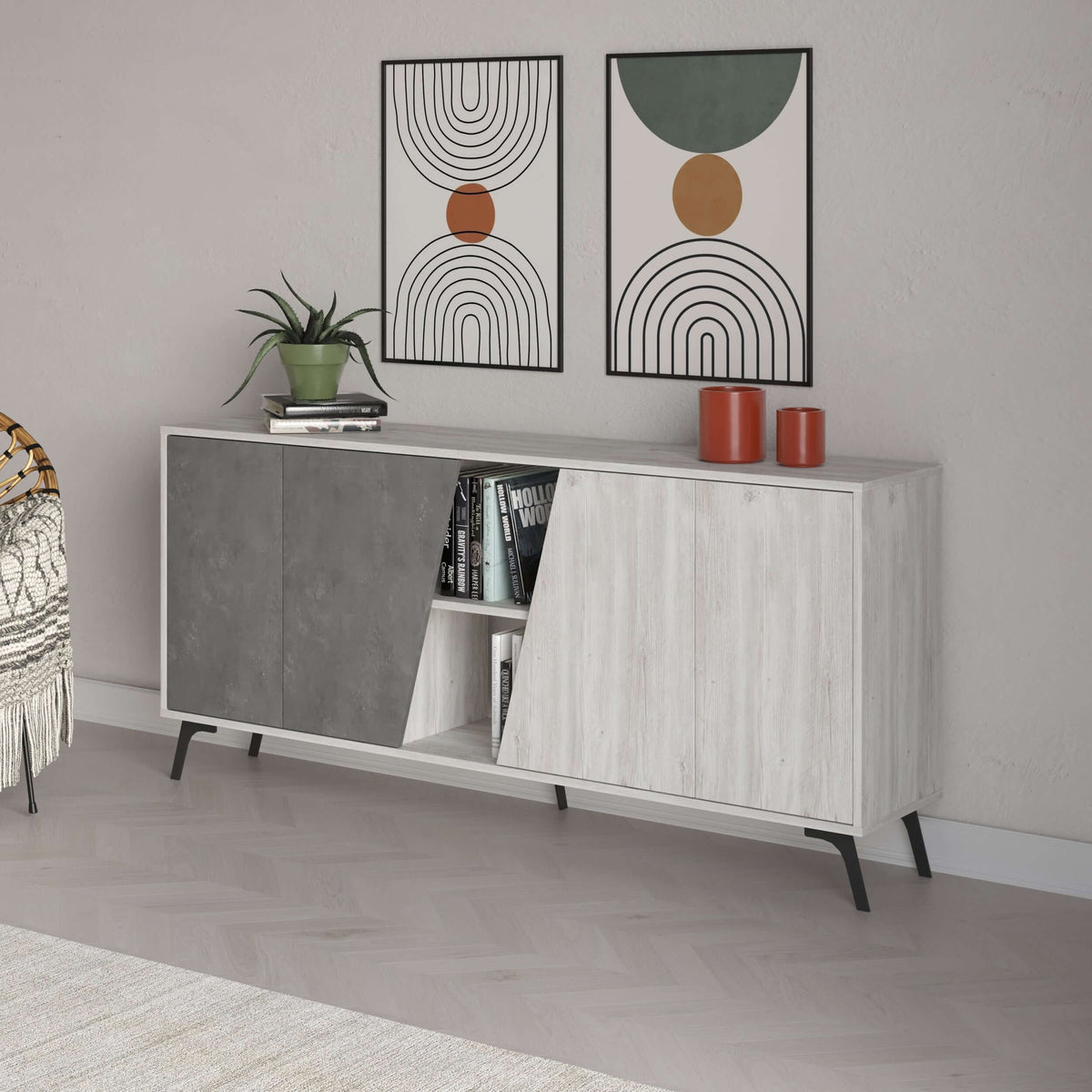 Decortieliving - Fiona Console Sideboard Display Unit 180