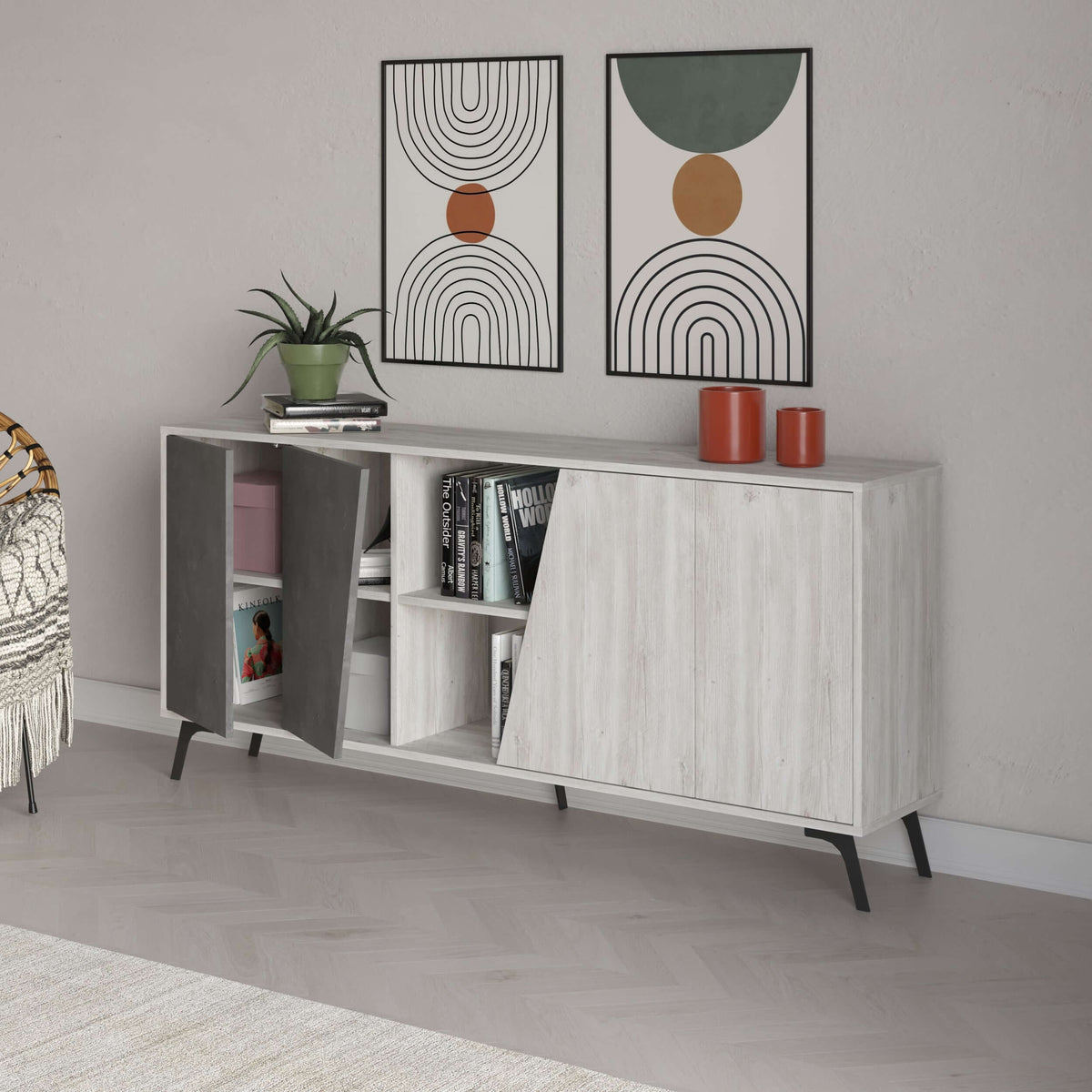 Decortieliving - Fiona Console Sideboard Display Unit 180