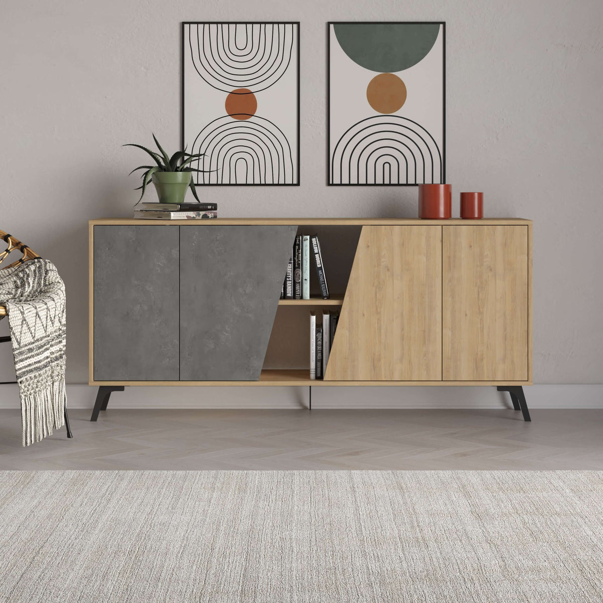 Decortieliving - Fiona Console Sideboard Display Unit 180