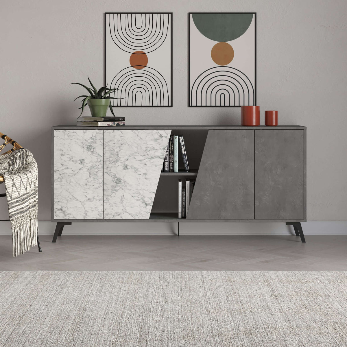 Decortieliving - Fiona Console Sideboard Display Unit 180