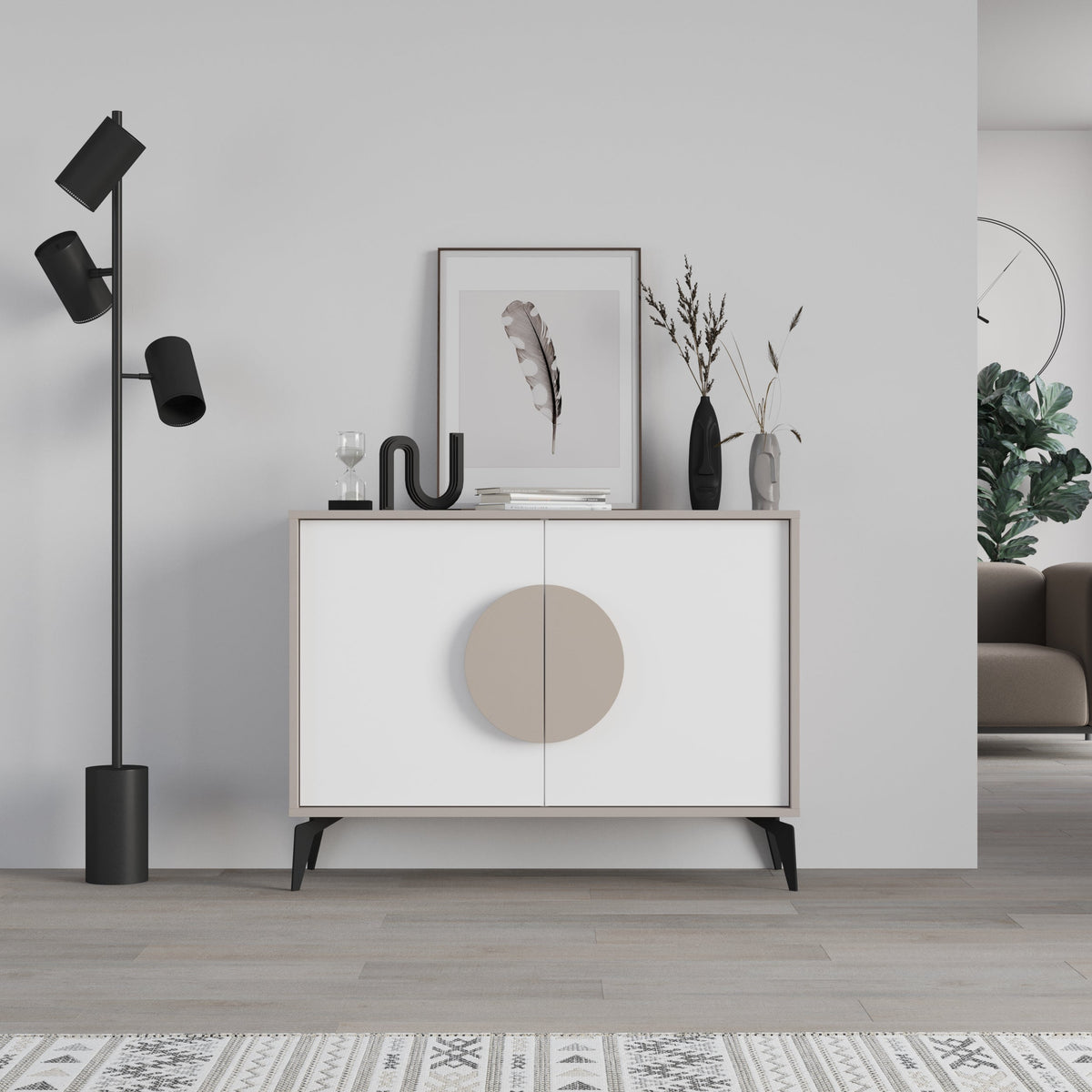 Decortieliving - Gora Console Sideboard Display Unit – 110 cm Modern Storage Cabinet