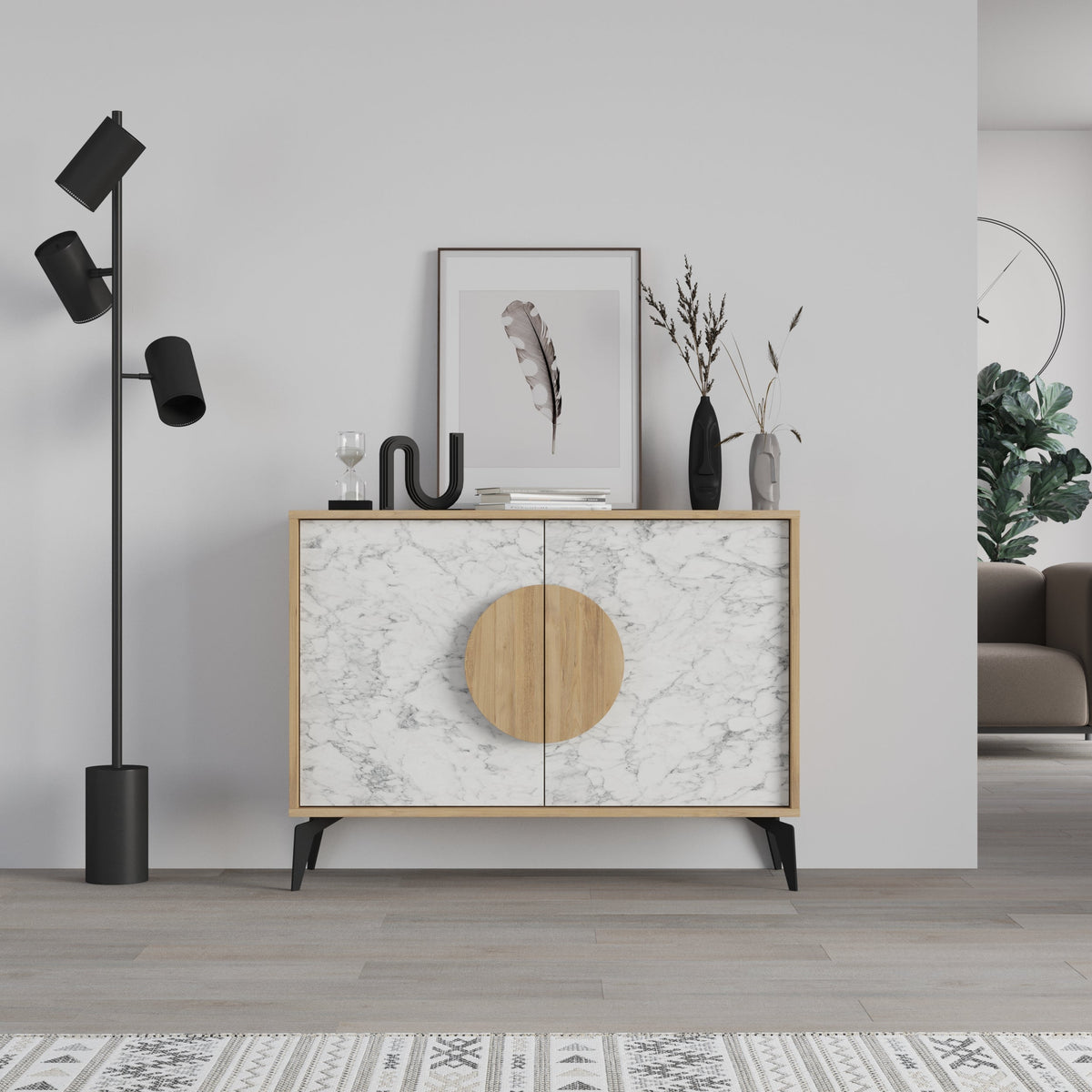 Decortieliving - Gora Console Sideboard Display Unit – 110 cm Modern Storage Cabinet