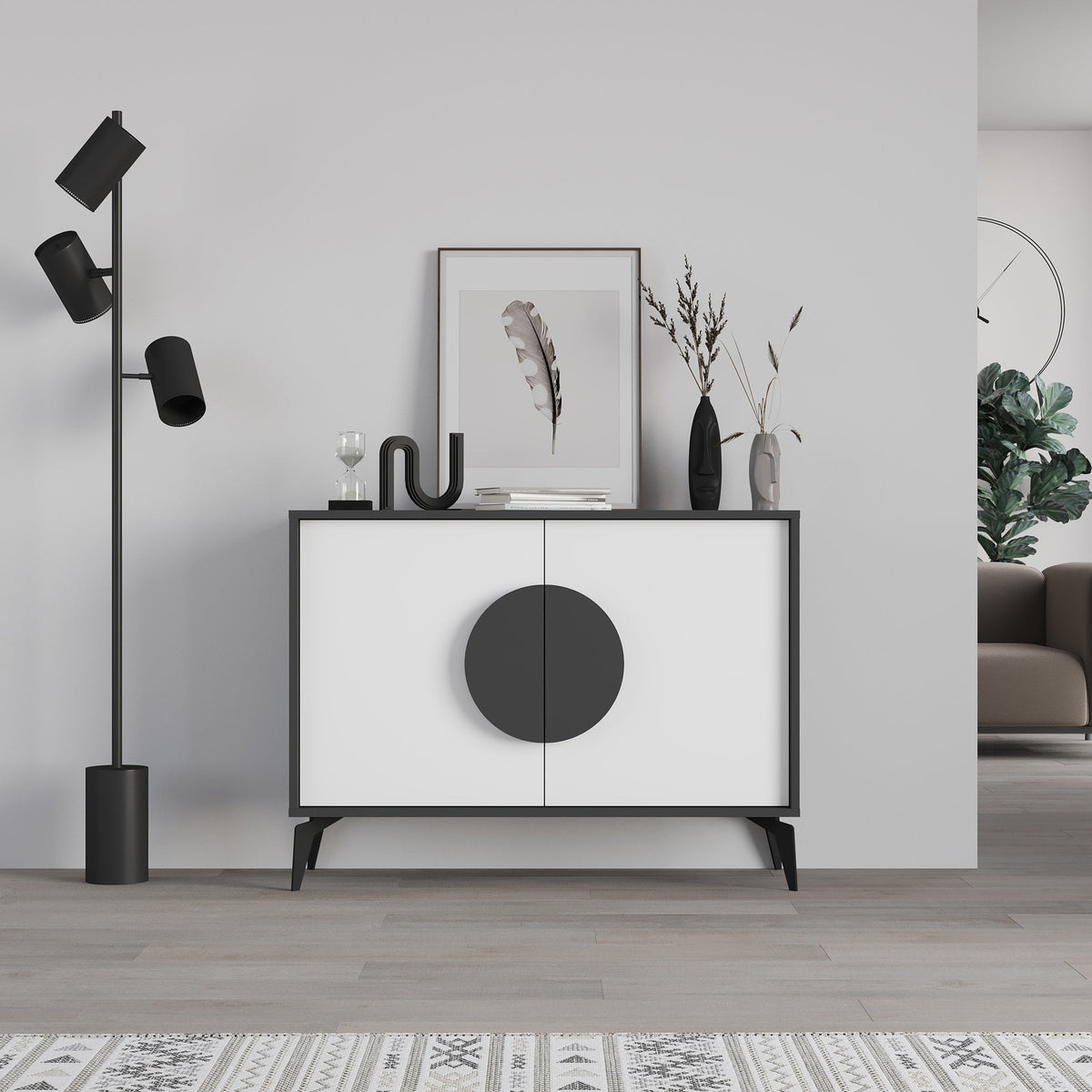 Decortieliving - Gora Console Sideboard Display Unit – 110 cm Modern Storage Cabinet