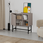 Decortieliving - Mona Mini Console Table with Storage & Shelves
