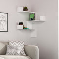 Decortieliving - Luksa Corner Wall Mounted Modern Bookcase Display Unit Medium W 60cm