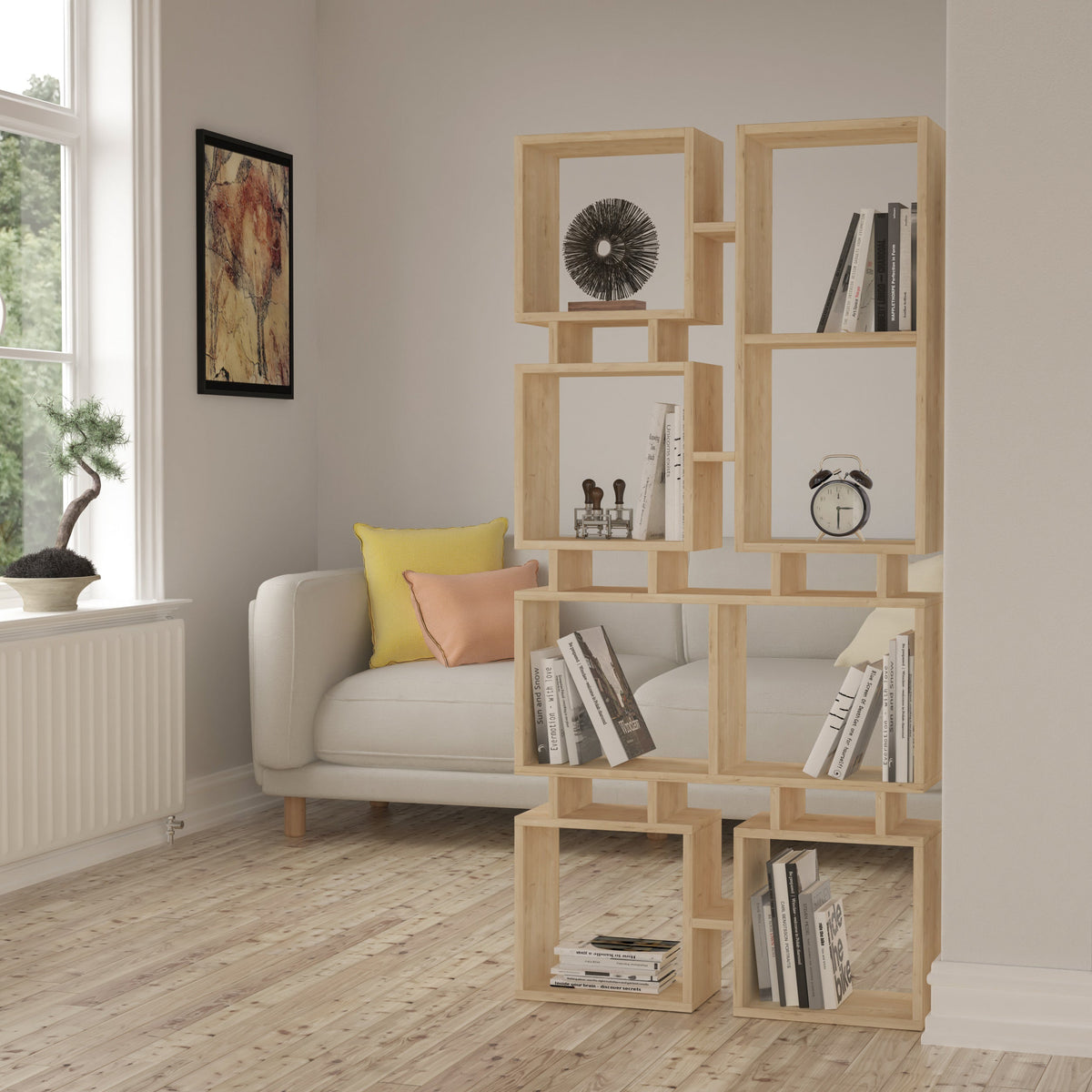 Decortieliving - Rail Modern Bookcase Display Unit No.1 Tall 166.5cm