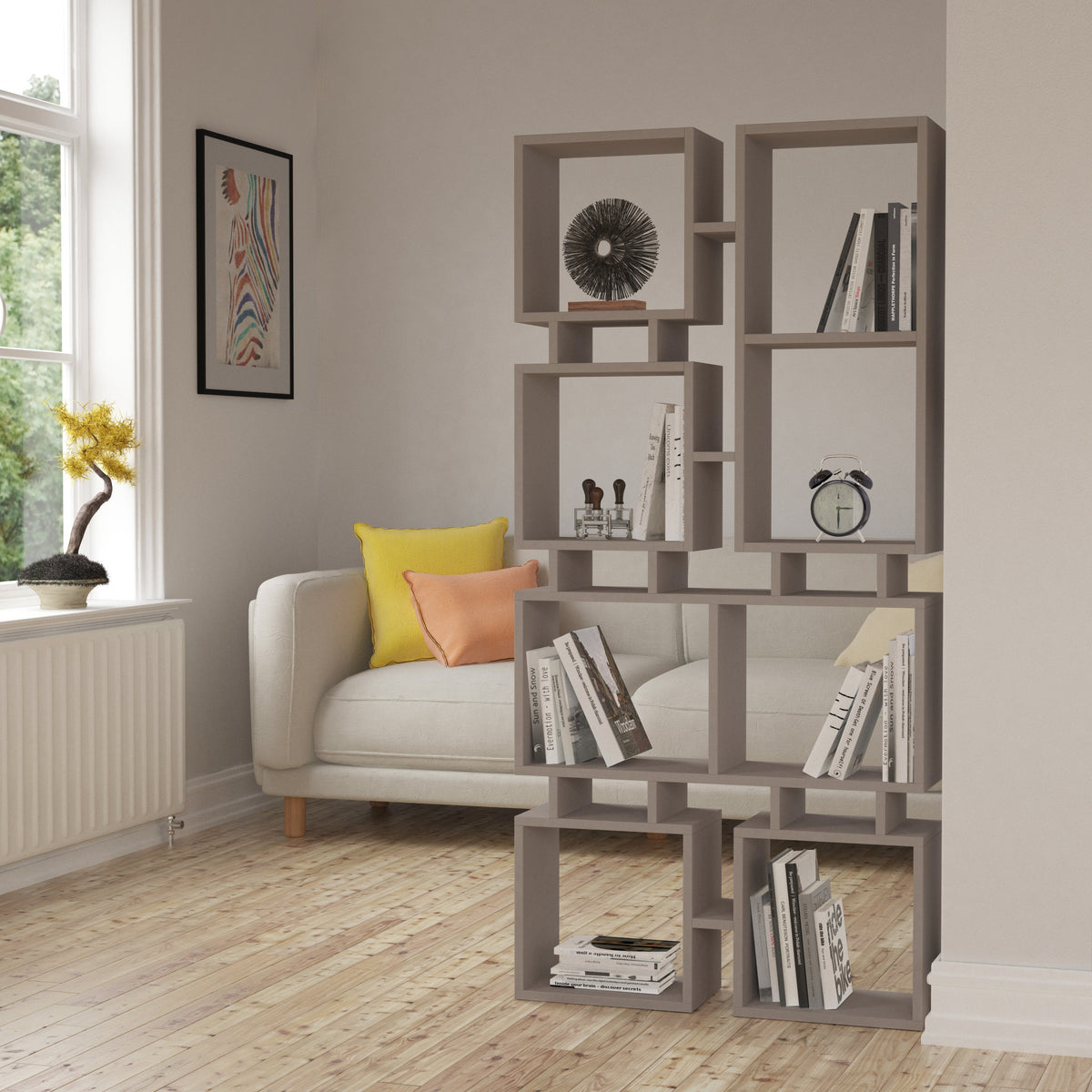 Decortieliving - Rail Modern Bookcase Display Unit No.1 Tall 166.5cm