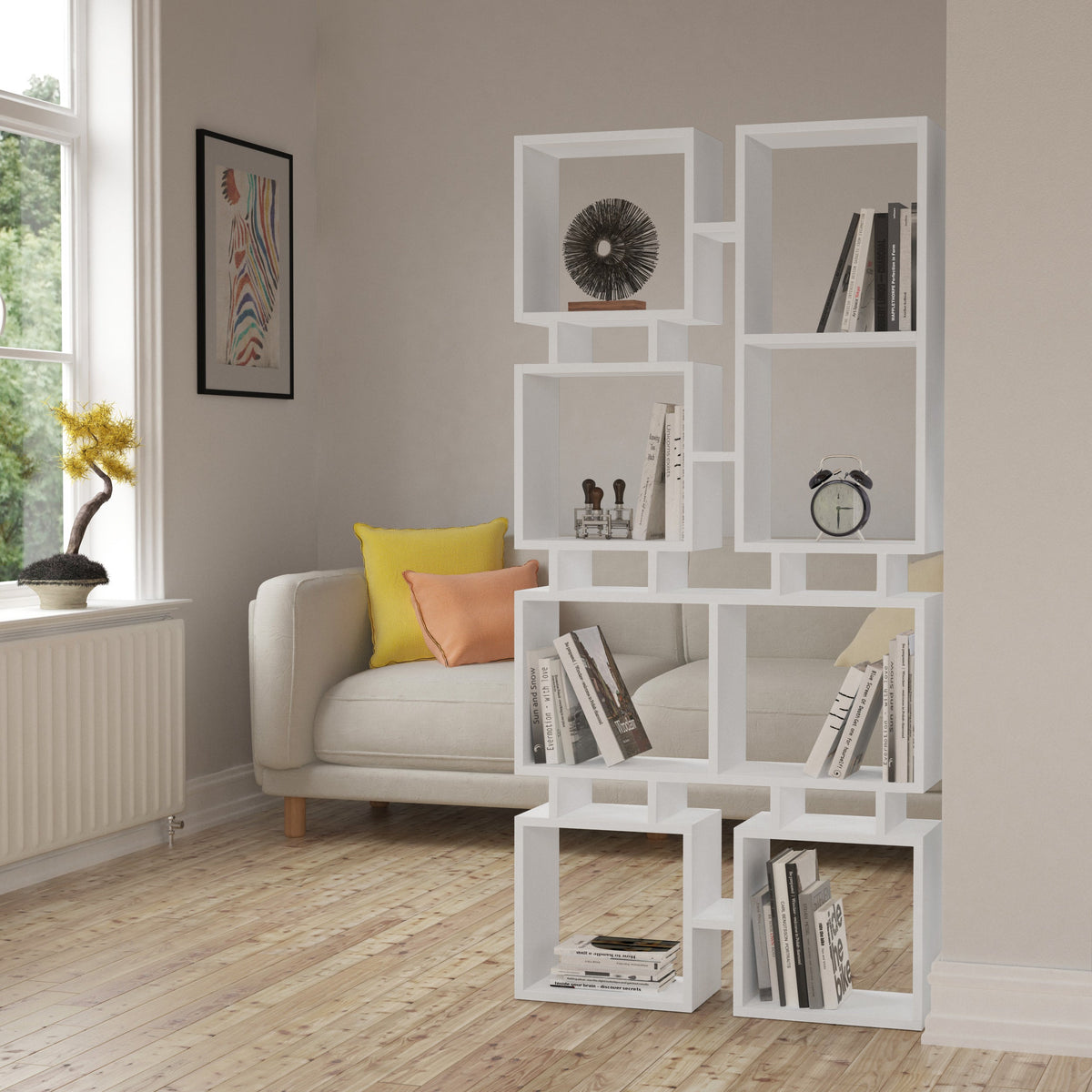 Decortieliving - Rail Modern Bookcase Display Unit No.1 Tall 166.5cm