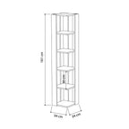 Decortieliving - Nati Modern Corner Bookcase Display Unit Tall 161cm