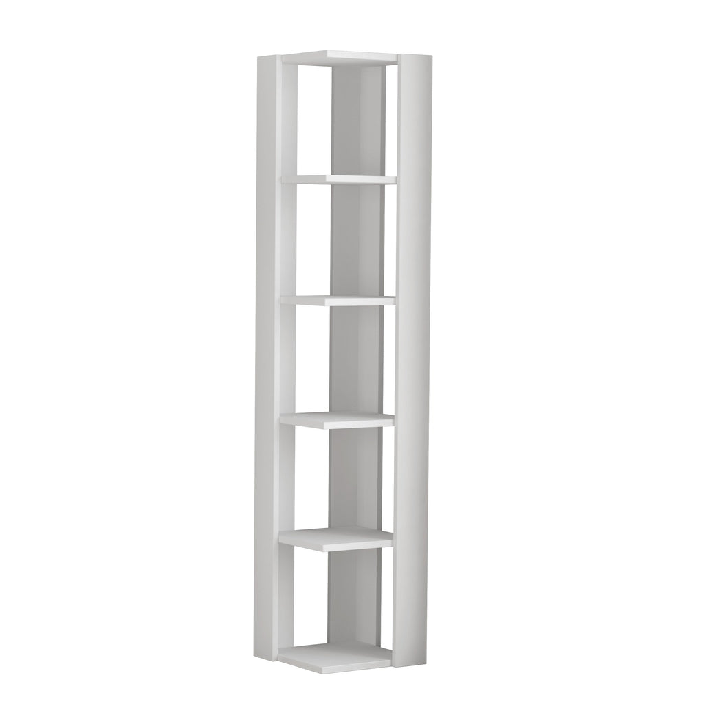 Decortieliving - Nati Modern Corner Bookcase Display Unit Tall 161cm
