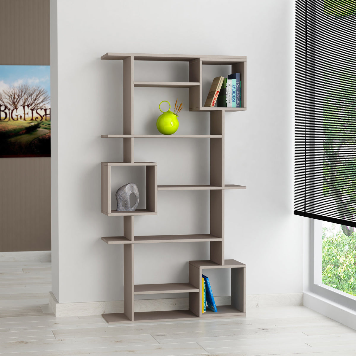 Decortieliving - Soto Modern Bookcase Display Unit Tall 173cm