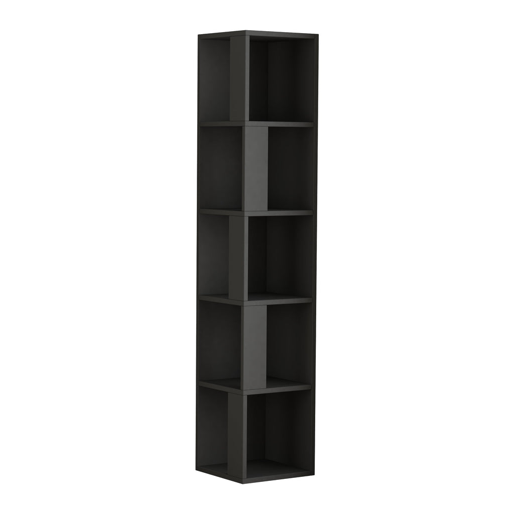 Decortieliving - Piano Modern Corner Bookcase Display Unit Tall 158.9cm