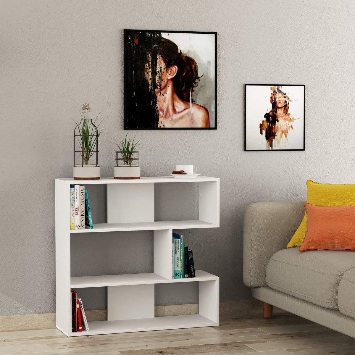 Decortieliving - Molly Modern Bookcase Display Unit No.1 Short 89cm