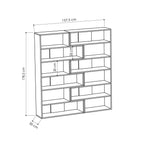 Decortieliving - Molly Modern Corner Multipurpose Bookcase Display Unit No.4 Tall 179 cm