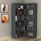 Decortieliving - Molly Modern Corner Multipurpose Bookcase Display Unit No.4 Tall 179 cm