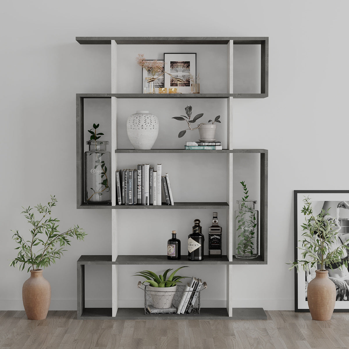 Decortieliving - Mito Modern Bookcase Display Tall 161cm