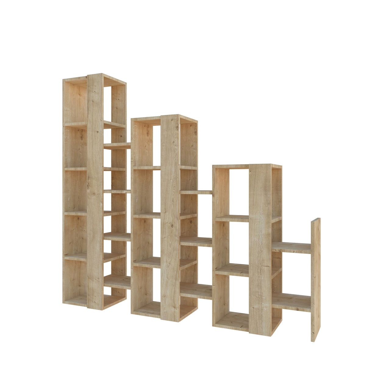 Decortieliving - Lift Separator Modern Bookcase Display Unit Room Separator Tall 151cm