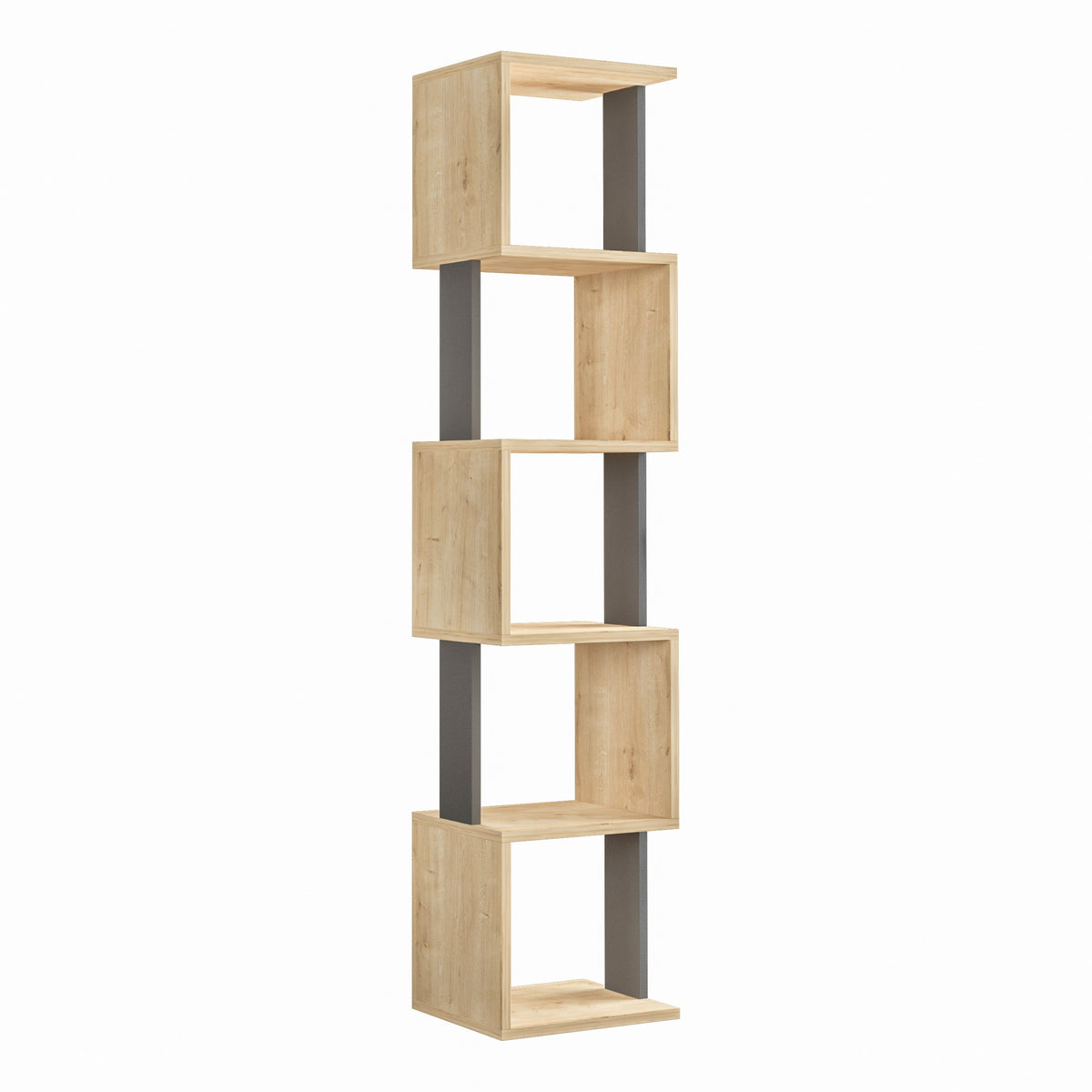 Decortieliving - Piri Modern Bookcase Display Unit Tall 161cm