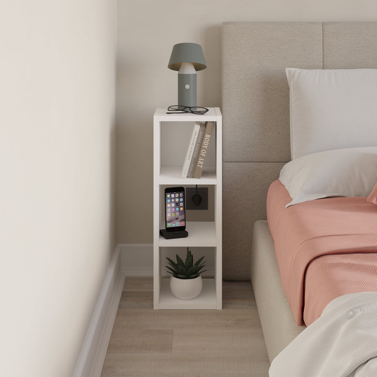 Decortieliving - Combayn Small Low Standing Bookcase – Modular Storage Unit