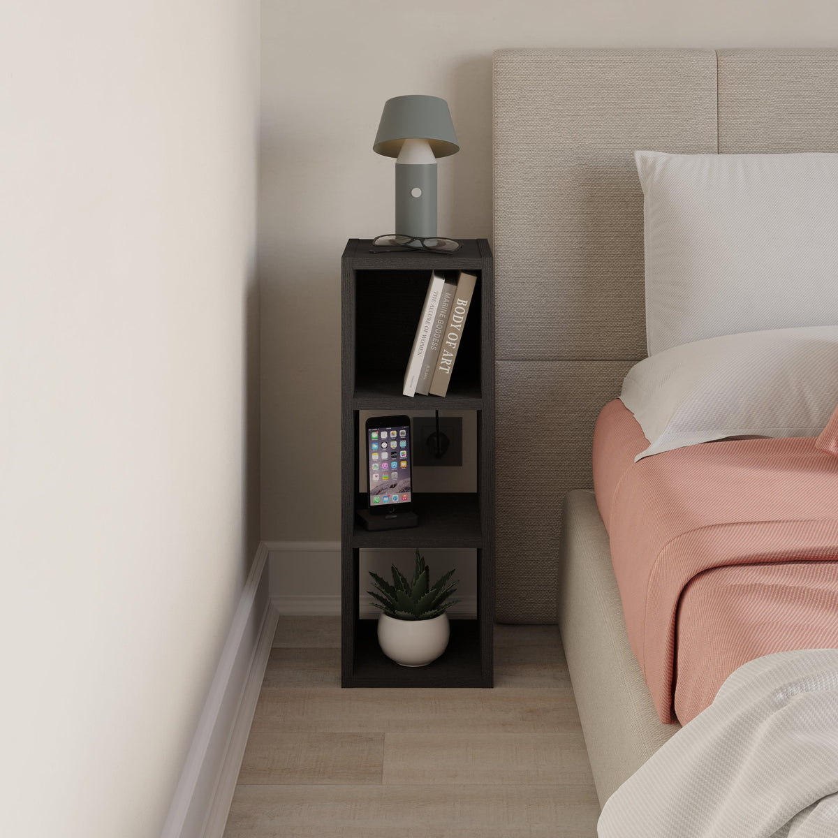 Decortieliving - Combayn Small Low Standing Bookcase – Modular Storage Unit