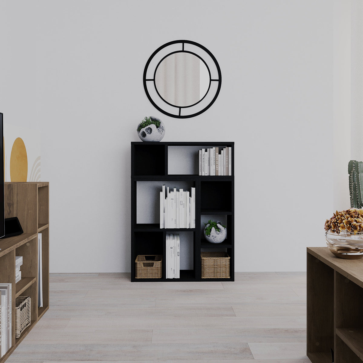 Decortieliving - Combayn Big Low Standing Bookcase – Modular Storage Unit