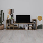 Decortieliving - Combayn Small Low Standing Bookcase – Modular Storage Unit