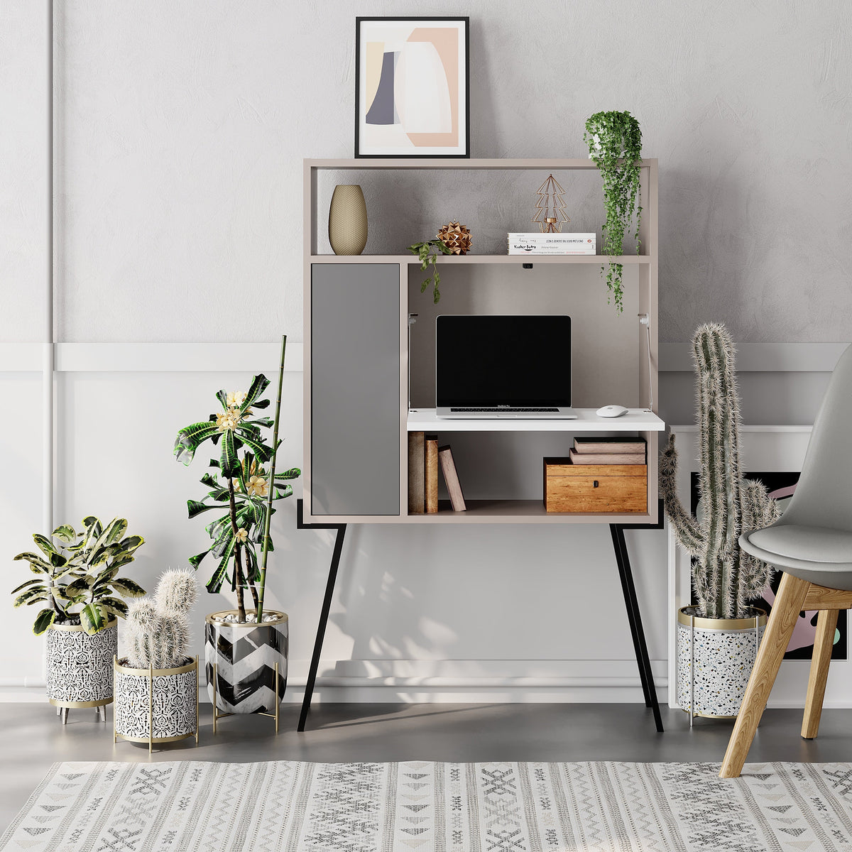 Decortieliving - Tatti Modern Desk Multipurpose With Storage