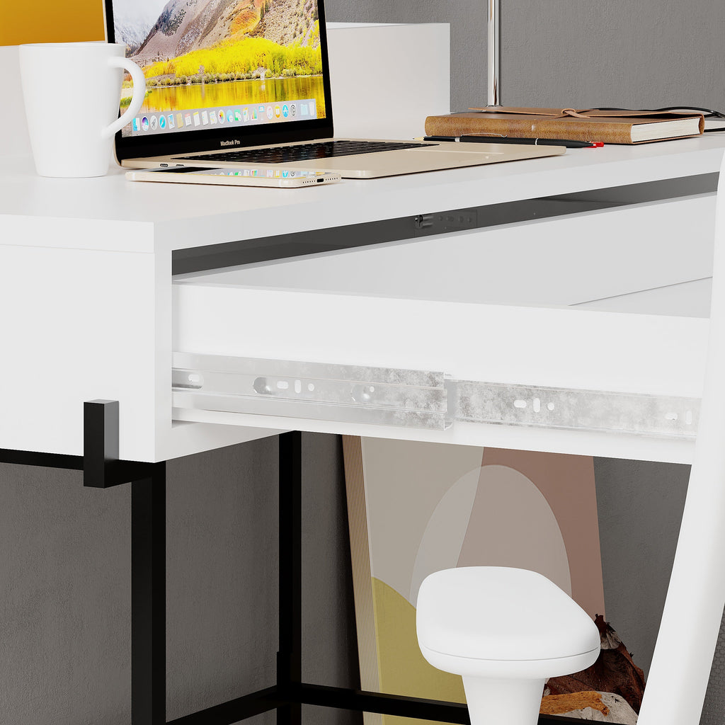 Decortieliving - Leila Modern Desk Multipurpose Study Modern Desk Width 110cm