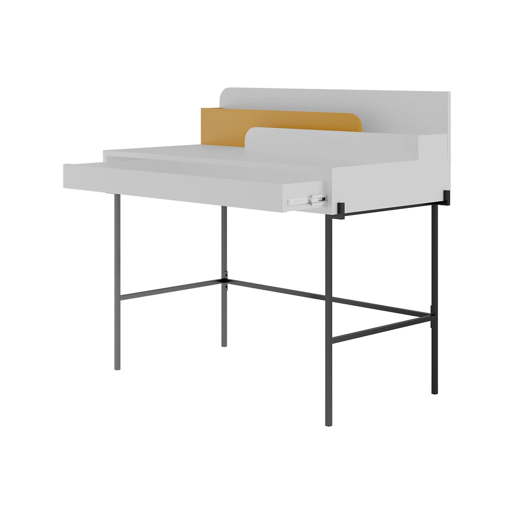 Decortieliving - Leila Modern Desk Multipurpose Study Modern Desk Width 110cm