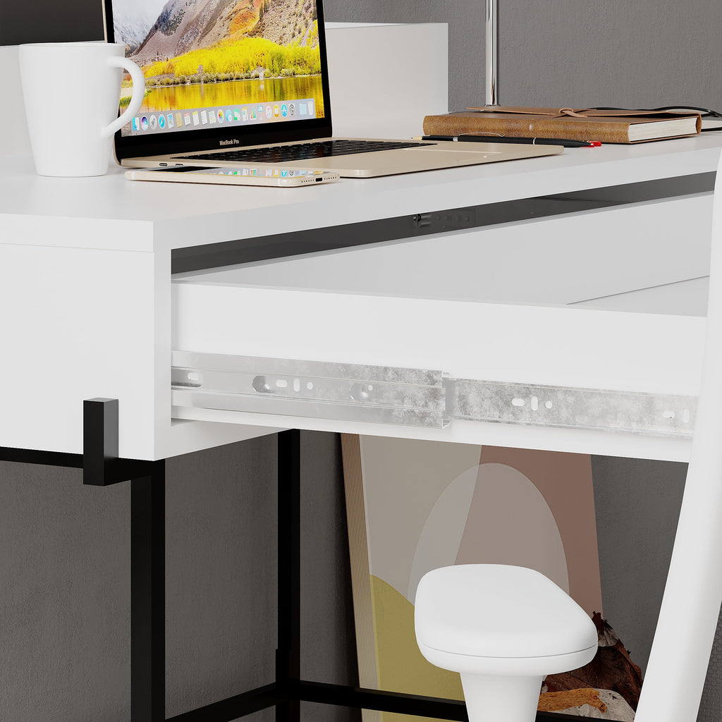 Decortieliving - Leila Modern Desk Multipurpose Study Modern Desk Width 110cm