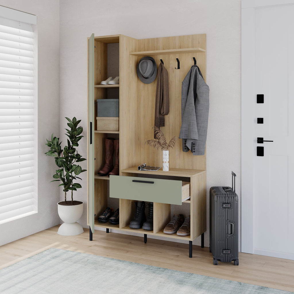 Decortieliving - Acton Hall Stand with Shoe Storage