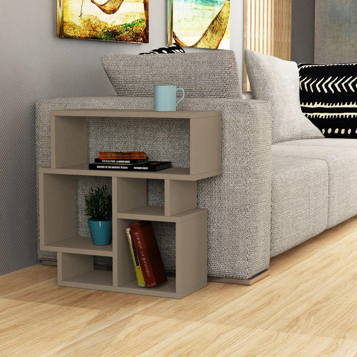 Decortieliving - Karma Modern Side End Table Multipurpose With Creativeness H 60.5cm