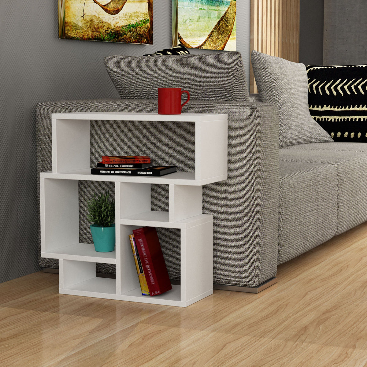 Decortieliving - Karma Modern Side End Table Multipurpose With Creativeness H 60.5cm