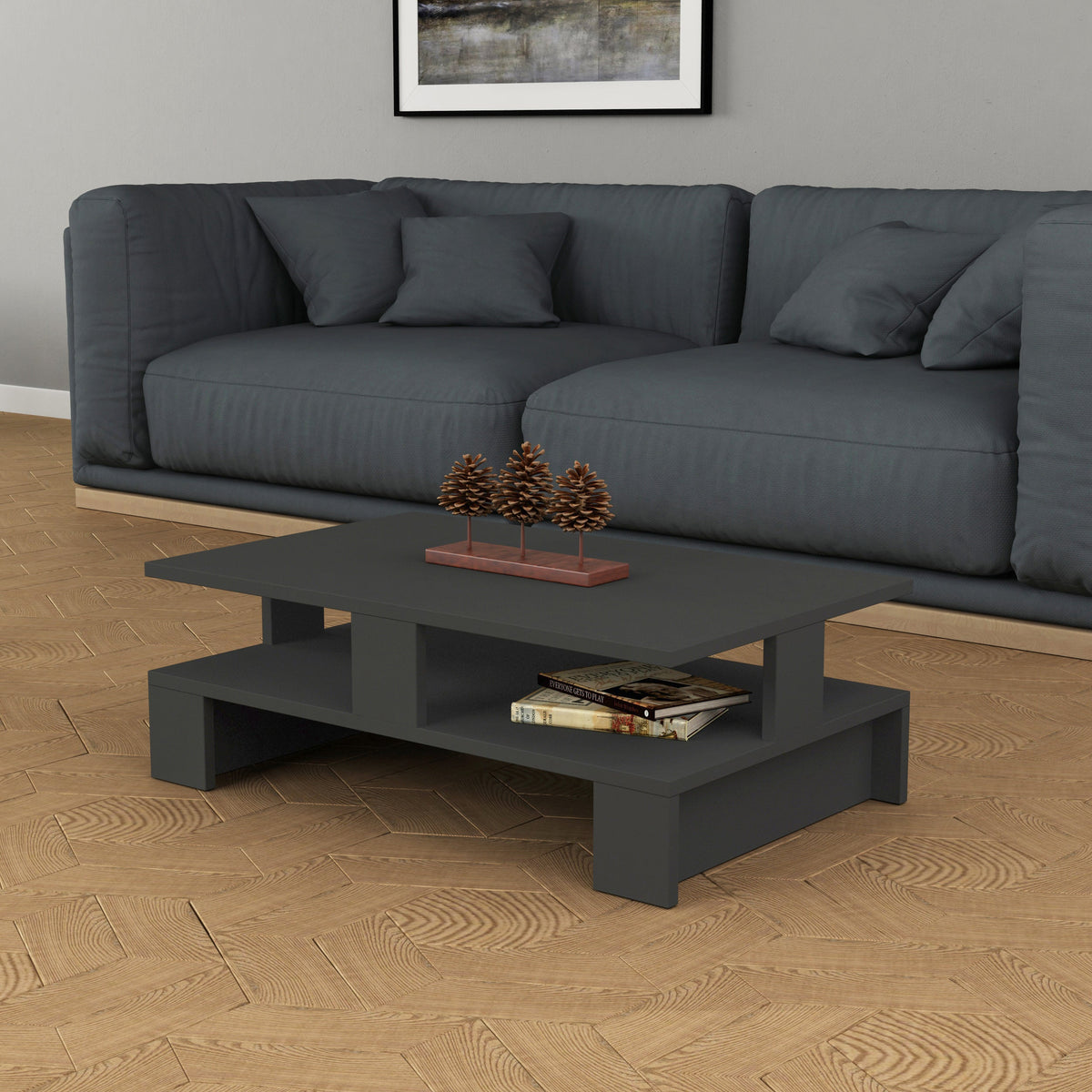 Decortieliving - Mansu Modern Coffee Table Multipurpose H 27.5cm