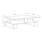 Decortieliving - Mansu Modern Coffee Table Multipurpose H 27.5cm