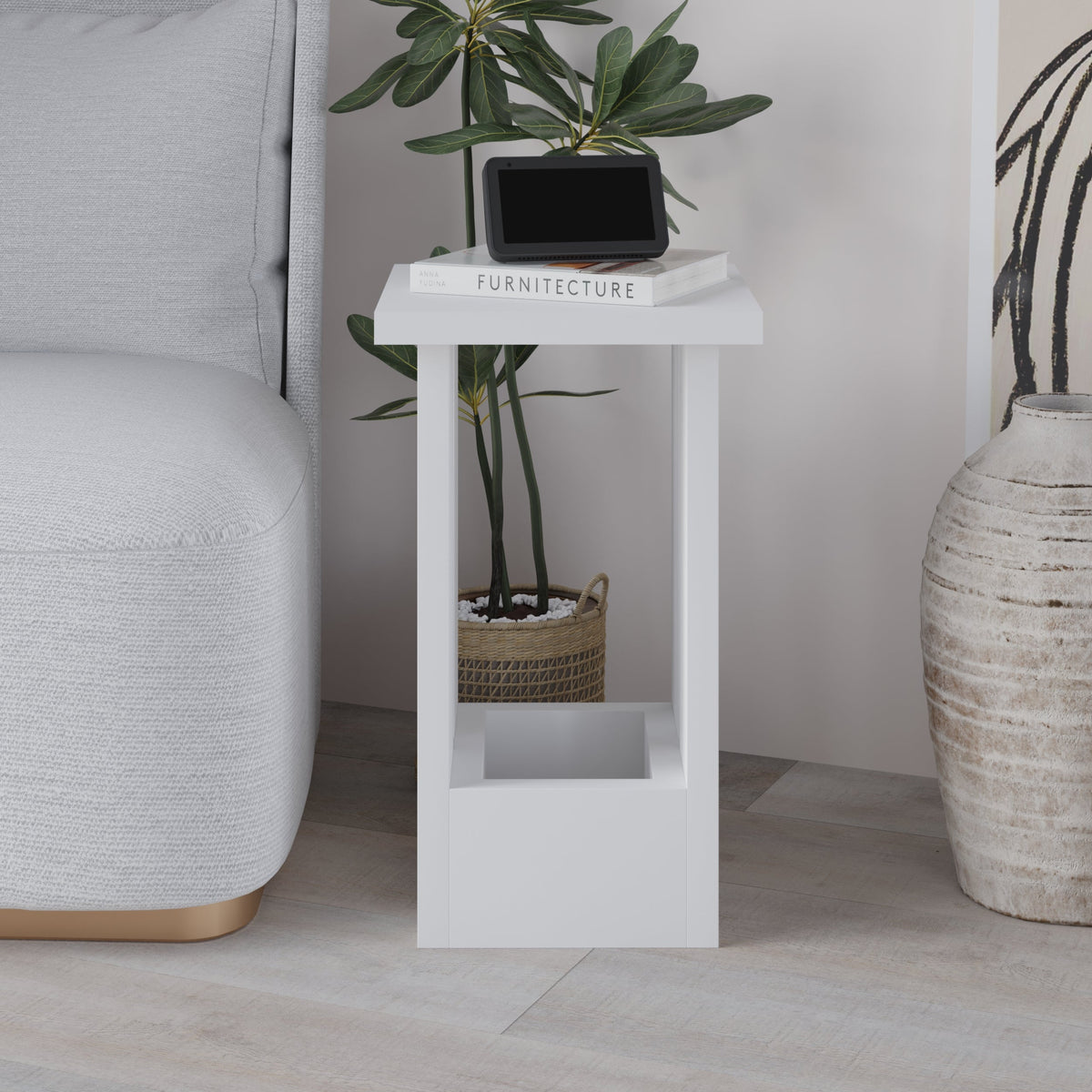 Decortieliving - Tasos Side Table – Modern Compact Side Table for Bedside & Sofa